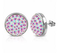 Orecchini Acciaio Inossidabile Con Cerchio E Pavé Cerchi Con Aurora Bo