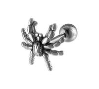 Orecchini Acciaio Inossidabile, Orecchini A Bottone Vintage Ragno Argento D'Epoca Donna Gioielli 1 Pezzo