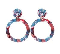 Orecchini Acetato Orecchini Geometrici Rotondi Marrone Acrilico Orecchini a goccia Flower Board Colore Elegante Pratico e attraente