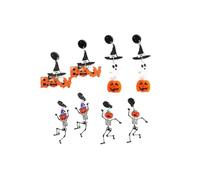 Orecchini acrilici con scheletro allucinazioni zucca capricciosa per feste Halloween Leggeri e comodi gioielli a tema Halloween Accessori per orecchie a fumetti