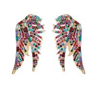 Orecchini ad ala colorati, Orecchini pendenti con ali d'angelo da donna, Orecchini con ali d'aquila in rilievo bohémien ali d'angelo gioielli Boho, Orecchini lampadario ad ala per ragazze