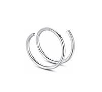 Orecchini ad Anello al Naso a Spirale con Piercing Singolo in Acciaio Inossidabile a Doppio Strato Regalo per Gioielli Piercing al Naso a più Strati del Corpo Umano Practical Treatment