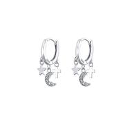 Orecchini ad Anello Reale per Le Donne Cerchio Di Zircone Orecchini Gioielli, LYLSSSDH, Forma 2 Argento