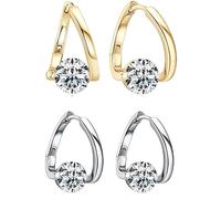 Orecchini al germanio Lymphvity MagneTherapy, orecchini magnetici, gioielli per il drenaggio linfatico con agopuntura per donne (A&B)