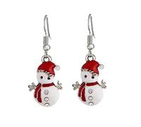 Orecchini al gusto di Natale Orecchini a pupazzo di neve creati con cristalli Orecchini al gusto di Natale per gioielli per ragazze e donne 1 paio