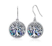 Orecchini Albero della Vita, Orecchini Pendenti in Argento Sterling 925 per Donna, Orecchini Pietra di Luna Gioielli Regalo per Donne Ragazze Mamma Sorella