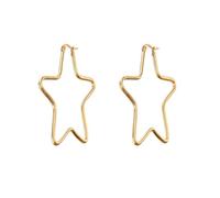 Orecchini alla moda a forma di stella, eleganti orecchini in oro o in acciaio, perfetti per dare a qualsiasi outfit oro robusto, Taglia unica, come descritto