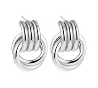 Orecchini alla moda, comodi, irregolari, in acciaio inox, adatti per tutto il giorno, leggeri, Grande, come descritto, come descritto