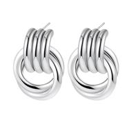Orecchini alla moda, comodi, irregolari, in acciaio inox, adatti per tutto il giorno, Small, come descritto, come descritto