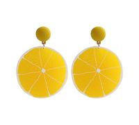 Orecchini alla moda con limone, personalità femminile, orecchini alla moda, 1 paio di orecchini indiani da sposa, Einheitsgröße, resina