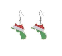 Orecchini alla moda con mappa colorata ispirano anelli per orecchie eleganti pendenti accessori per individui avventurosi orecchini eleganti, Gold, come descritto, come descritto