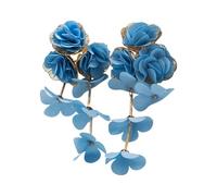 Orecchini alla moda con petali morbidi da donna, in lega leggera, pendenti, ideali per feste e uscite, gioielli alla moda alla moda, One Size, come descritto, come descritto