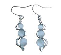 Orecchini alla moda con pietre preziose occhio di gatto orecchini pendenti opali colorati eleganti cristallo artificiale accessori per orecchie da donna orecchini occhi di gatto