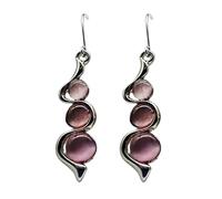 Orecchini alla moda con pietre preziose occhio di gatto orecchini pendenti opali colorati eleganti cristallo artificiale accessori per orecchie da donna orecchini occhi di gatto