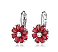 Orecchini alla moda con zirconia cubica con montatura a griffe, in metallo, anallergici, comodi da indossare per le donne, accessori per feste, orecchini con pietre preziose in lega, Misura unica