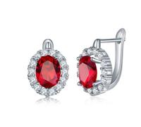 Orecchini alla moda con zirconia cubica con montatura a griffe, in metallo, anallergici, comodi da indossare per le donne, accessori per feste, orecchini con pietre preziose in lega, Misura unica