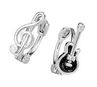 Orecchini alla moda in chitarra a forma di pick per pelle sensibile, abbigliamento quotidiano in rame, gonna fatta a mano, gioielli eleganti simbolo musicale, Taglia unica, come descritto