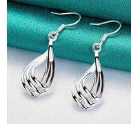 Orecchini alla moda in oro e argento dal design audace a goccia per le donne gioielli alla moda gioielli regalo dell'amicizia, Medium, Ottone, Nessuna pietra preziosa