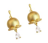 Orecchini alla moda ispirati al giglio della valle, color oro, design a goccia d'acqua, portatili, comodi, abbigliamento formale, eleganti orecchini per matrimoni