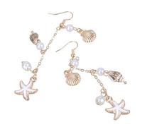 Orecchini alla moda Marine Life Metallic Conch Shell Charm Confortevole Orecchio Gioielli Per Ragazze E Donne Orecchini In Lega Regali di Moda, Misura unica, come descritto, come descritto