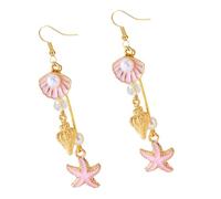 Orecchini alla moda Marine Life Metallic Conch Shell Charm Confortevole Orecchio Gioielli Per Ragazze E Donne Orecchini In Lega Regali di Moda, Misura unica, come descritto, come descritto