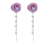Orecchini alla moda, orecchini pendenti in argento 925 blu perla rosa per donne ballo di fine anno gioielli, 925 Sterling SilberRoserunde Form, Argento sterling, Perla