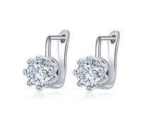 Orecchini alla moda, orecchini verdi, otto artigli, con zircone rotondo Aaa, per donne e gioielli da sposa, Schwarz, Rame, Zirconia cubica