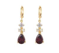 Orecchini alla moda per donne, orecchini pendenti in oro con pendente a goccia con zirconia cubica a goccia, 12 x 39 mm, gioielli semplici, 12x39MM, base placcata oro rosa, Zirconia cubica