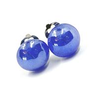 ORECCHINI ANTICA MURRINA VENEZIA, OR512A06, MEZZA SFERA, BLU, CHIUSURA CLIPS