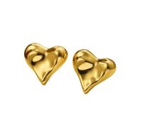 Orecchini antichi a forma di cuore, gioielli ipoallergenici, accessori color oro per occasioni speciali Orecchini a cuore accattivanti da indossare tutti i giorni, One Size, come descritto, come