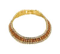 Orecchini Argento 925 A Cerchio Bracelet For Women Gold Simple Full Chain Daily Versatile Accessories Gioielli per Anniversario (G, One Size)