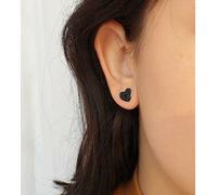 orecchini argento 925 bottone cuore smaltato rosso nero rosa verde tiffany 10mm