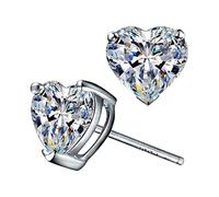 Orecchini Argento Con Zirconi, Orecchini Cuore, Orecchino Donna Piccoli Anallergici Orecchino Da Donna Cuore Argento Orecchio Gioielli Festa A Mamma Regalo Compleanno