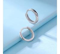 Orecchini Argento Sterling 925 Cerchio,S925 Argento Lucido Tondo Minimalista Punk Orecchini A Cerniera Ipoallergenici Cerchio Fine Anello Senza Fine Gioielli Per Donna Uomo Ragazze Sposare Regali Pe