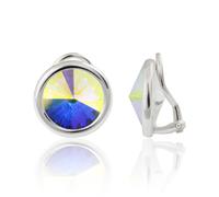 Orecchini Argento Sterling Clip Fatto Con 1122 8mm 10mm 12mm Primero Cristalli