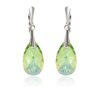Orecchini Argento Sterling Ganci Fatto Con 6106 22mm Lacrima Primero Cristalli