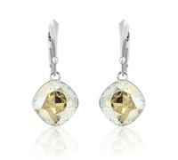 Orecchini Argento Sterling Sicurezza Ganci Fatto Con 4470 12mm Primero Cristalli
