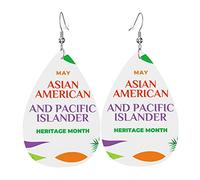 Orecchini asiatici americani e del mese del patrimonio delle isole del Pacifico per le donne
