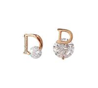 Orecchini Asimmetrici con Lettera D Lucida di personalità Europea e Americana Orecchini Sexy da Regina per Feste Orecchini da Donna alla Moda Durability And Professional