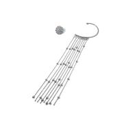 Orecchini asimmetrici con nappa lunga con ago in argento 925, ganci per le orecchie dal design di nicchia di fascia alta, accessori per orecchini di dichiarazione per le donne