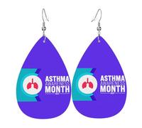 Orecchini Asthma And Allergy Awareness Month Ciondolo Orecchio Decorazioni Orecchiniin Pelle Moda Pendenti Per Regali Ragazze Feste