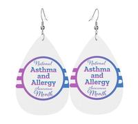 Orecchini Asthma And Allergy Awareness Month Ciondolo Orecchio Moda Orecchiniin Pelle Leggeri Pendenti Per Donne Feste Ragazze