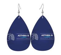 Orecchini Asthma And Allergy Awareness Month Orecchiniin Pelle Decorazioni Ciondolo Orecchio Leggeri Pendenti Per Donne Ragazze Regali