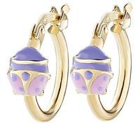Orecchini bambina di Amen della collezione Junior. Gioiello realizzato in argento 925 di colore oro e smalto rosa e lilla. Diametro: 1 cm. La referenza è ORJCOGLI1