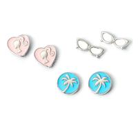 Barbie Set di tre orecchini a perno classici, Zinco