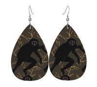 Orecchini Black Gibbon Monkey Ciondolo Orecchio Moda Orecchiniin Pelle Leggeri Pendenti Per Feste Ragazze Regali