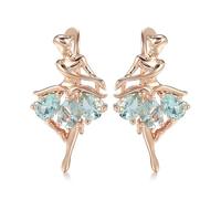 Orecchini blu di moda Drop zirconand - Design alla moda e personalizzato - pungoli per le allodole