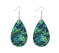Orecchini bohémien in legno per le donne africani in legno cerchio moda orecchini pendenti per il ringraziamento gioielli di moda forniture regalo Toledo blu e Borneo verde doppio colore watertrop