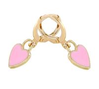 Orecchini Bottone Cuore Rosa in Metallo per Donna dal Design Delicato | Stile Estetico e Grazioso, Forma a Cuore, Adatti per Compleanno e Natale, Gioiello Femminile