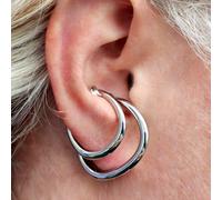 Orecchini bracciale a lobo anello orbitale spigoloso argento s925 PL braccial...